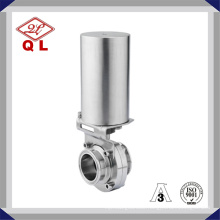 China Made SMS Weld Pneumatic Stainless Sanitary Butterfly Valve